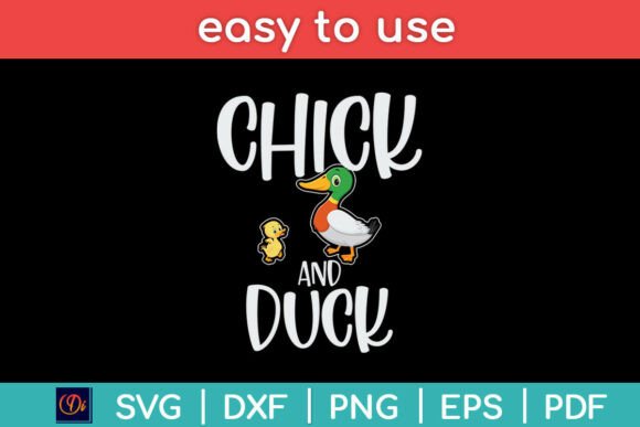 Chick and Duck Funny SVG PNG Cut File Review