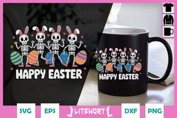 Review: Happy Easter Dancing Skeleton Funny SVG for Embroidery