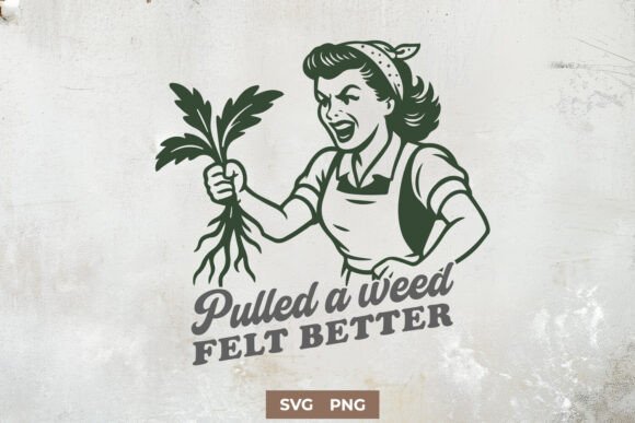 Review: Pulled a Weed Felt Better Funny SVG PNG for Embroidery