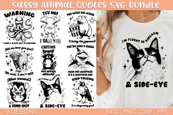 Review: Sassy Animal Quotes Funny SVG Bundle for Stitchers