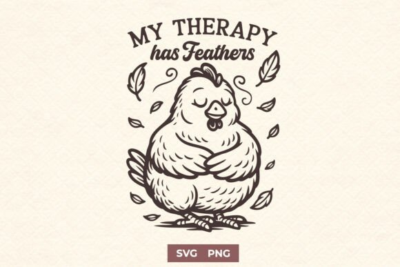 Reviewing My Therapy Has Feathers SVG for Embroidery